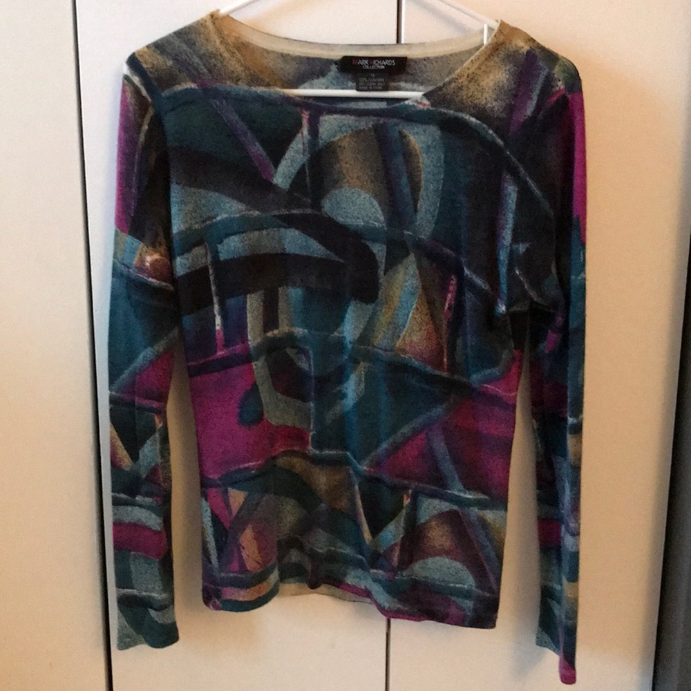 Printed cashmere long sleeve